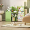 Bookshelf Storage Shelf For Children's Reading Room Open Storage Modern Green