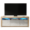 160cm TV Unit I Sideboard Cabinet I White High Gloss Doors I Free LED