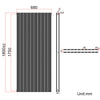 Vertical Radiator 1800 Black Flat Panel Central Heating Tall Upright Modern Rads