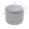 Crushed Velvet Round Footstool Dressing Table Stool Pouffe Seat Chair Side Pouf