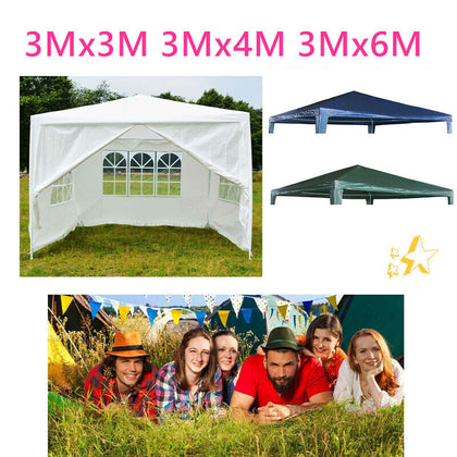 3x3m Garden PE Gazebo Party Wedding Camping Tent With 4 Fully Side Walls Canopy