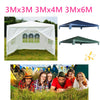 3x3m Garden PE Gazebo Party Wedding Camping Tent With 4 Fully Side Walls Canopy