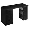 Computer Desk Writing Study Table with Storage for Home Office Black