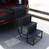 Outdoor Car Boot Pet Dog Stairs 4 Steps Ladder Oxford &Steel Doggy Climbing Ramp