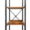 6Tier Industrial Corner Shelf Freestanding Tall Corner Storage Bookshelf Furnitu
