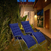 Zero Gravity Chair Set of 2 Outdoor Garden Sun Lounger Padded Recliner Cushions
