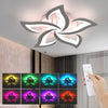 Modern Room Chandelier LED Lamp White Frame Ceiling Light With RGB Cpoqrbxwqojys