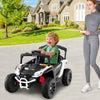 COSTWAY 12V Kids Ride On Car Electric UTV Truck with Remote Control-White