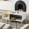 100cm Rectangle Coffee Table Wooden Storage Shelf Modern Living Room Furniture