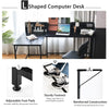 L-Shaped Corner Computer Desk Industrial PC Table Workstation Home Office Large