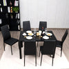Set of 6 Dining Chairs Padded Seat High Back Dining Side Chairs PVC Leather