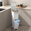 Plastic Step-on Trash Can Kitchen 3 in 1 Trash Can Garbage Can