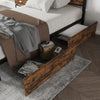 3ft Single Bed Solid Bed Frame with Headboard and Footboard, 2 Storage Drawers