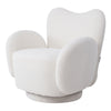 Rotating Round Swivel Cuddle Armchair Teddy Boucle Accent Tub Chair Padded Seat