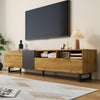 Wooden TV Stand TV Unit Cabinet with Open Shelves 3 Door 170cm for up to 70 Inch