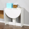 Drop Leaf Dining Table Space Saving Folding Kitchen Desk White Modern Compact