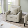 Cream 3-in-1 Folding Sofa Bed Pull Out Convertible Chair Fabric Recliner Sleeper