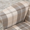 Swivel Recliner Chair with Footstool, Wooden Base and Storage for Living Room
