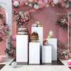 Metal Cylinder Plinth Pedestal Wedding Cake Dessert Flower Display Stand Party