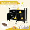 Cat Litter Box Enclosure Hidden Cat Washroom-Coffee SVE10236DKPV