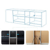 Mondeer LED TV Cabinet TV Stand 140cm with 5 Open Compartments 1 Door RGB Lights