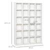 DVD CD Media Storage Rack, Video Display Unit, 89 x 130.5 cm, White