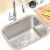 Small Single Bowl Square Stainless Steel Kitchen Sink Undermount Basin Waste Kit