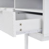 MODERN TV UNIT STAND CABINET SIDEBOARD WITH DRAWER STORAGE & OPEN SHELVES WHITE