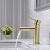 Bathroom Brass Sink Basin Faucet Mixer Vanities Taps Single Handle Brushed Gold