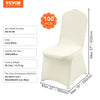100PCS Stretch Spandex Folding Chair Covers Repeated Usage Ivory Color Formal