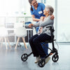 Folding Rollator Walker Aluminium Walking Mobility Aid Lightweight With 4 Wheels