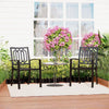 2Pcs Outdoor Patio Dining Stackable Chair Wrought Iron Furniture Bistro Chair