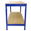 Q-Rax Garage Heavy Duty Steel Shed / Metal DIY Workbench Workshop Table Blue
