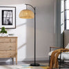Tall Standing Floor Lamp Standard Living Room LED Bulbs Bamboo Bell Lampshade