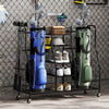 Heavy Duty Metal Golf Storage Rack w/Removable Golf Club Holder Black