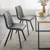 Velvet Padded Seat Kitchen Dining Chair Home Office Chair with Metal Legs