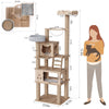 Mondeer 184cm XXL Wooden Cat Tree Cat Towers 2 Cat Houses & 11 Scratching Posts