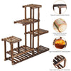 5 Tier Wooden Flower Plant Pot Shelf Stand Garden Terrace Florist Display Rack
