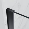 Frameless Bath Shower Screen Fixed Door Black Profile 6mm Glass Panel 800x1400mm