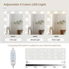 White Dressing VanityTable LED Mirror Makeup Desk with 5 Drawers 2Shelves
