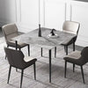 4-Person Large Glossy Marble Dining Table Modern Kitchen Table Office Work Table