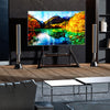 Heavy Duty TV Floor Stand with 2 Wood Shelves for 65-100 Inch TV Corner Bracket