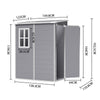 Plastic Garden Storage Shed Outdoor Storage House Tool Sheds 5x4 FT ,Grey