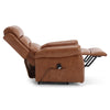 Recliner Armchair Electric Lift & Tilt Assist Chair Faux Leather Grey Mocha