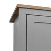 Lisbon Light Grey 3 Door Wardrobe Bedroom Furniture Storage Cupboard