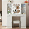 Dressing Table Vanity Set Stool Makeup LEDs Mirror w/Jewellery Organizer Drawers