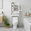 Slim Over The Toilet Storage Cabinet Wooden Bathroom Toilet Organizer Shelf Unit