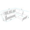 L-Shaped Corner Sofa, Sectional Couch with Built-in USB Port Chaise