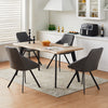 Set of 2 Dining Chairs Metal Legs Tub Chairs Living Reception Kitchen ChairsGrey