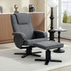 Rocker Swivel Recliner Chair with Footstool, Velvet Upholstered